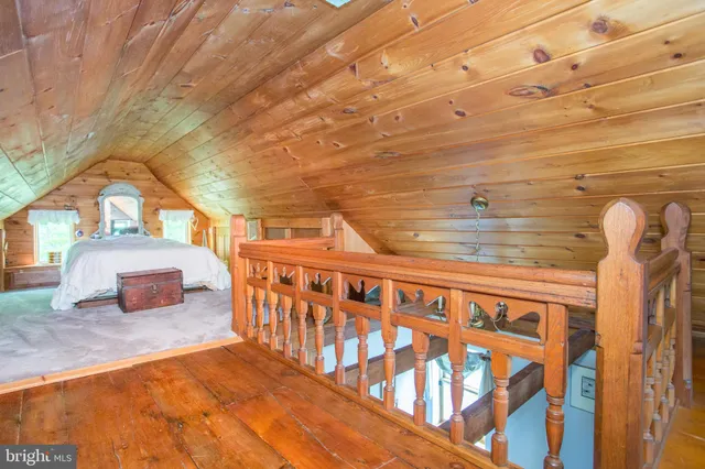 a view of yard with green space and trees