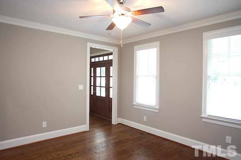 508 Mial Street Raleigh, NC 27608 - Photo 6 of 25 The living room situated to the left of the front hallway can also serve as an office. Hardwoods grace the entire first floor plus the stairs and upstairs hallway, (except for the tiled mud room/2nd laundry).