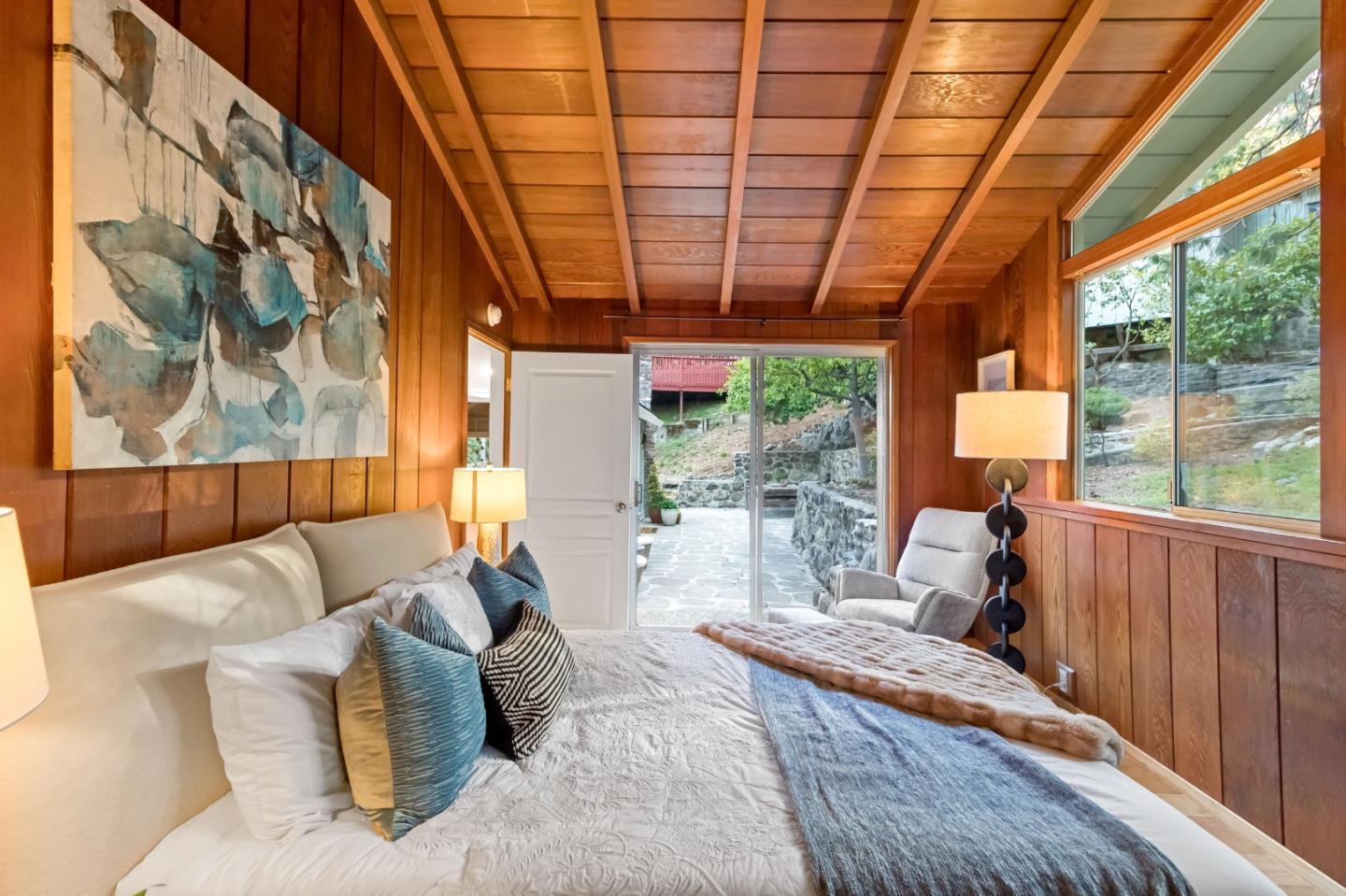 1019 Los Trancos Road Portola Valley, CA 94028 - Photo 30 of 63 a living room with furniture and a large window