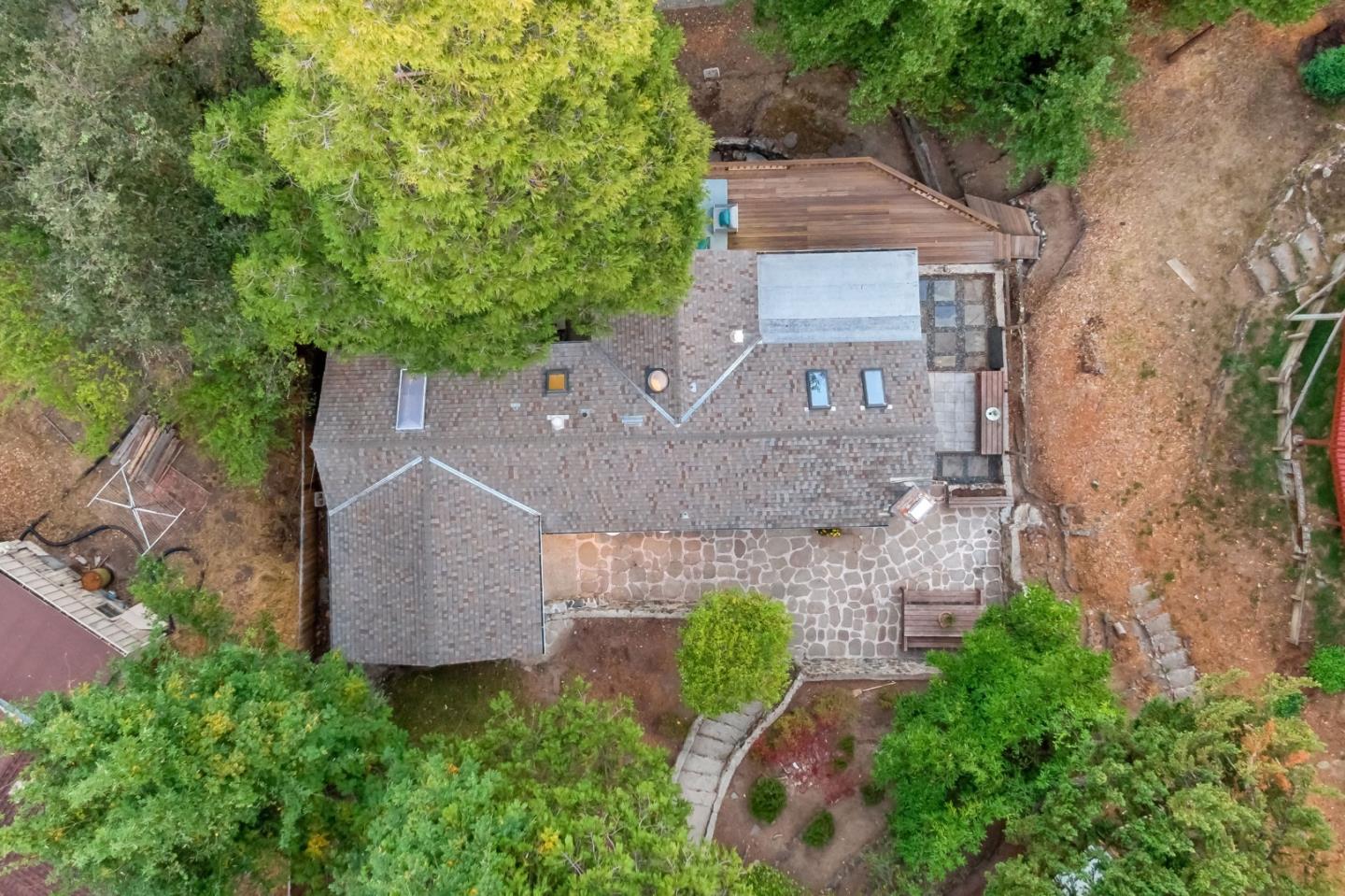 1019 Los Trancos Road Portola Valley, CA 94028 - Photo 59 of 63 an aerial view of a house