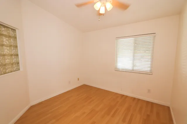 a view of a garden with a slide