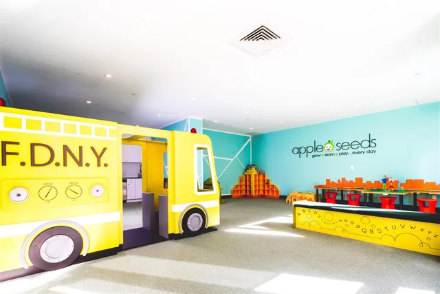 a play room with toys