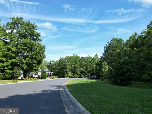 a view of a street with a yard