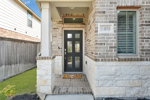 a front view of a building with an entrance