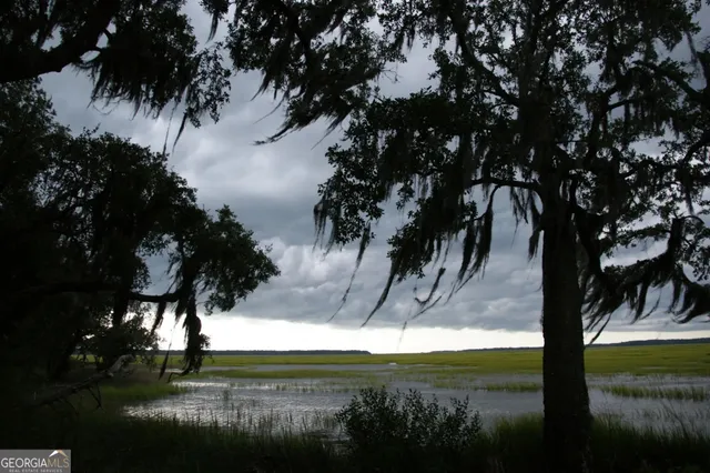 a view of lake from a yard