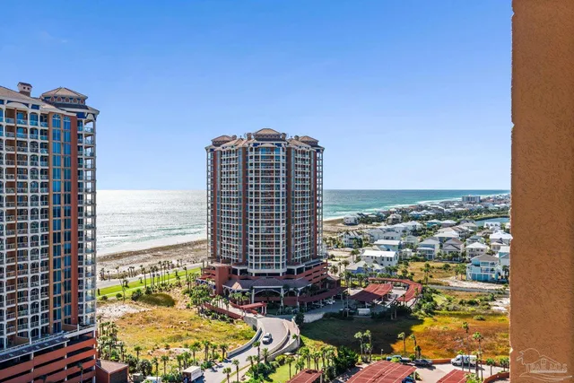 a view of a city with tall buildings