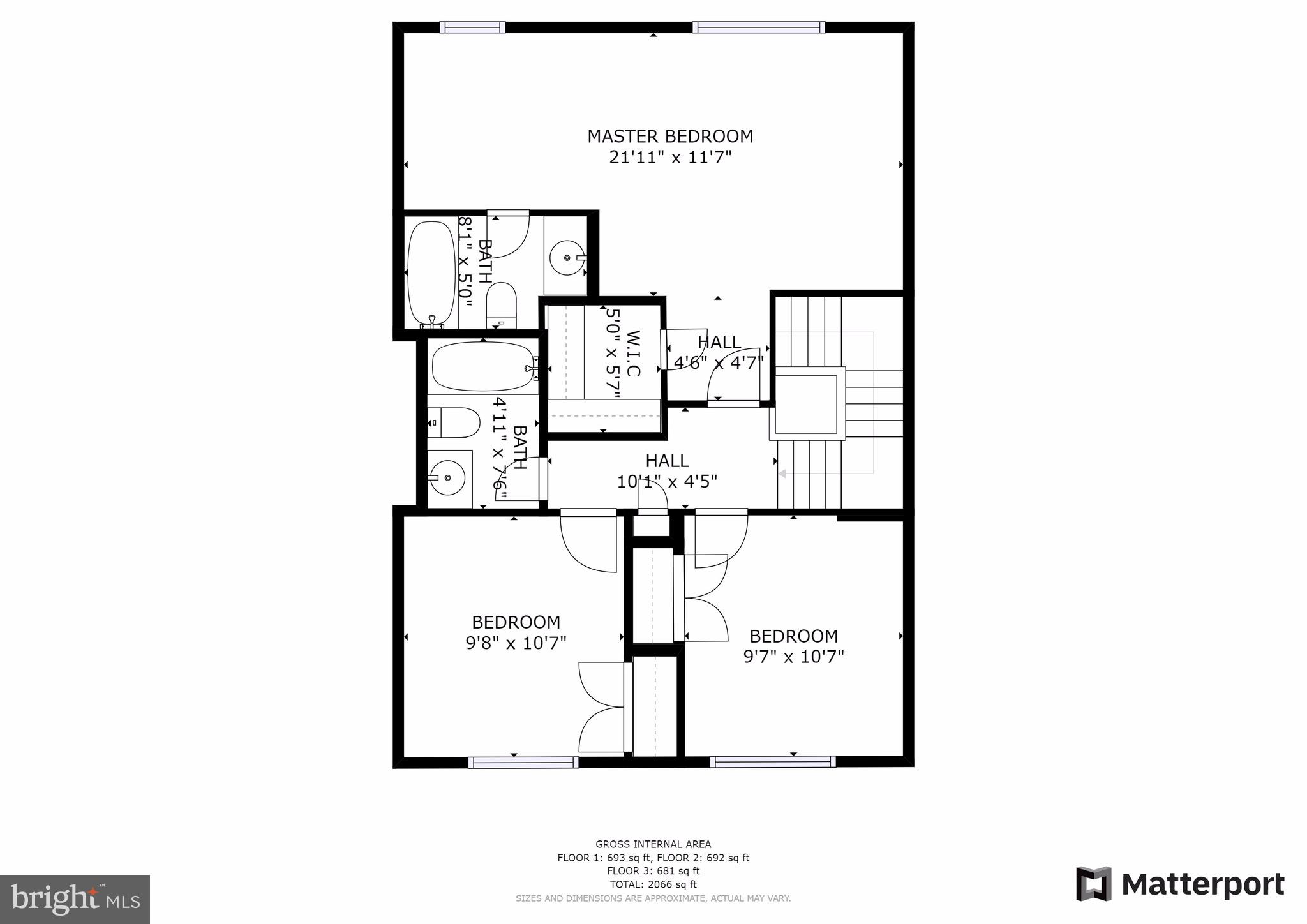 6657 Summer Grape Court Springfield, VA 22152 - Photo 39 of 40 Upper Level Floor Plan