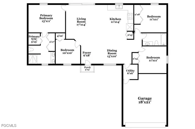 $1,880 | 148 Partridge Street, Lehigh Acres, FL 33974