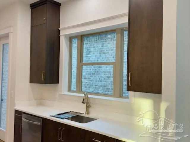 a bathroom with a sink a vanity and a mirror