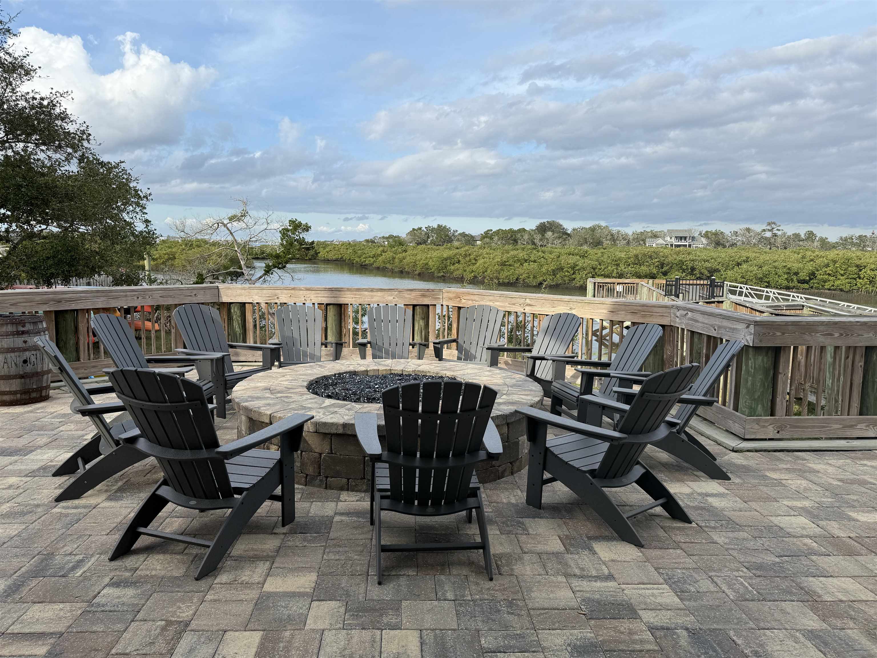 209 Leeward Island Drive St. Augustine, FL 32080 - Photo 20 of 22 a view of a patio with table and chairs
