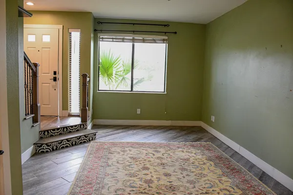 an empty room with a window