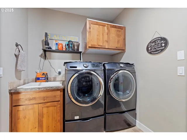 a view of a room with shelves