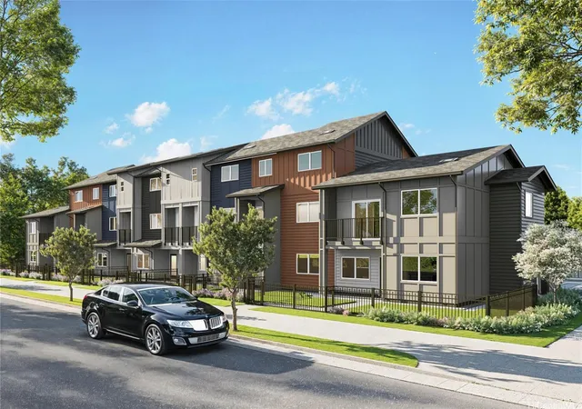 a car parked in front of a house