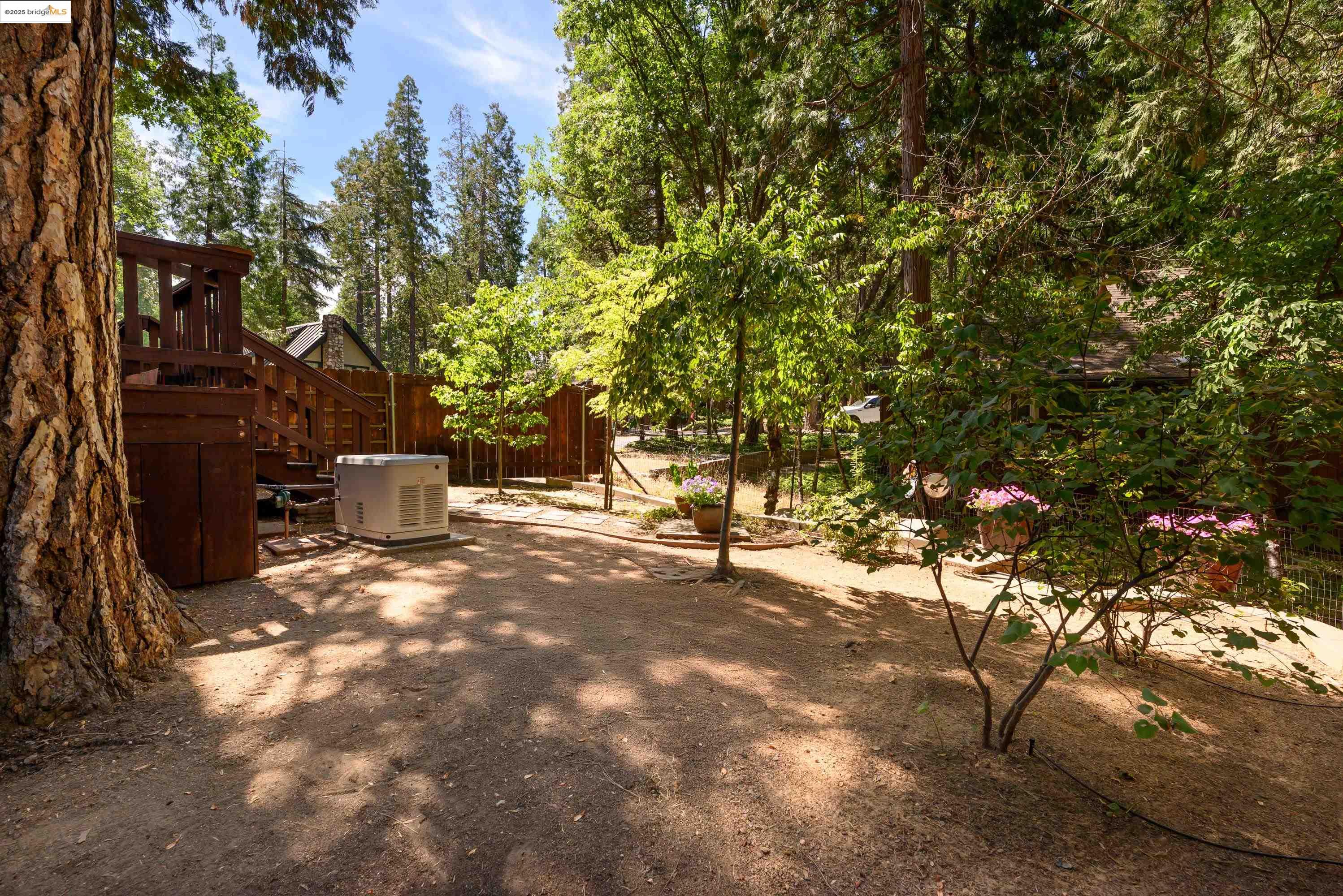 22846 Fuller Road Twain Harte, CA 95383 - Photo 29 of 40 View of yard with stairs and view of wooded area