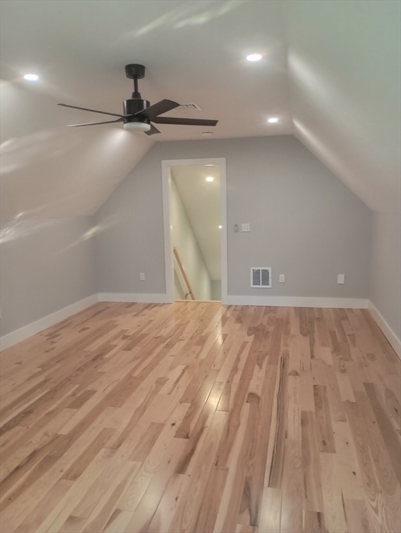 73 Depot Road Leverett, MA 01054 - Photo 32 of 39 a view of empty room with wooden floor and fan