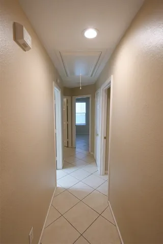 a view of gallery with windows