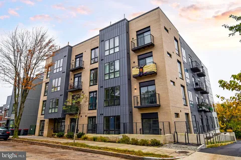 a front view of a building