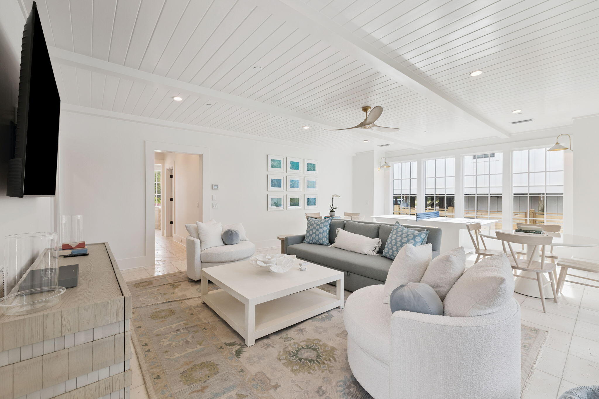 8978 East County Highway Inlet Beach, FL 32461 - Photo 18 of 116 a living room with furniture and a flat screen tv