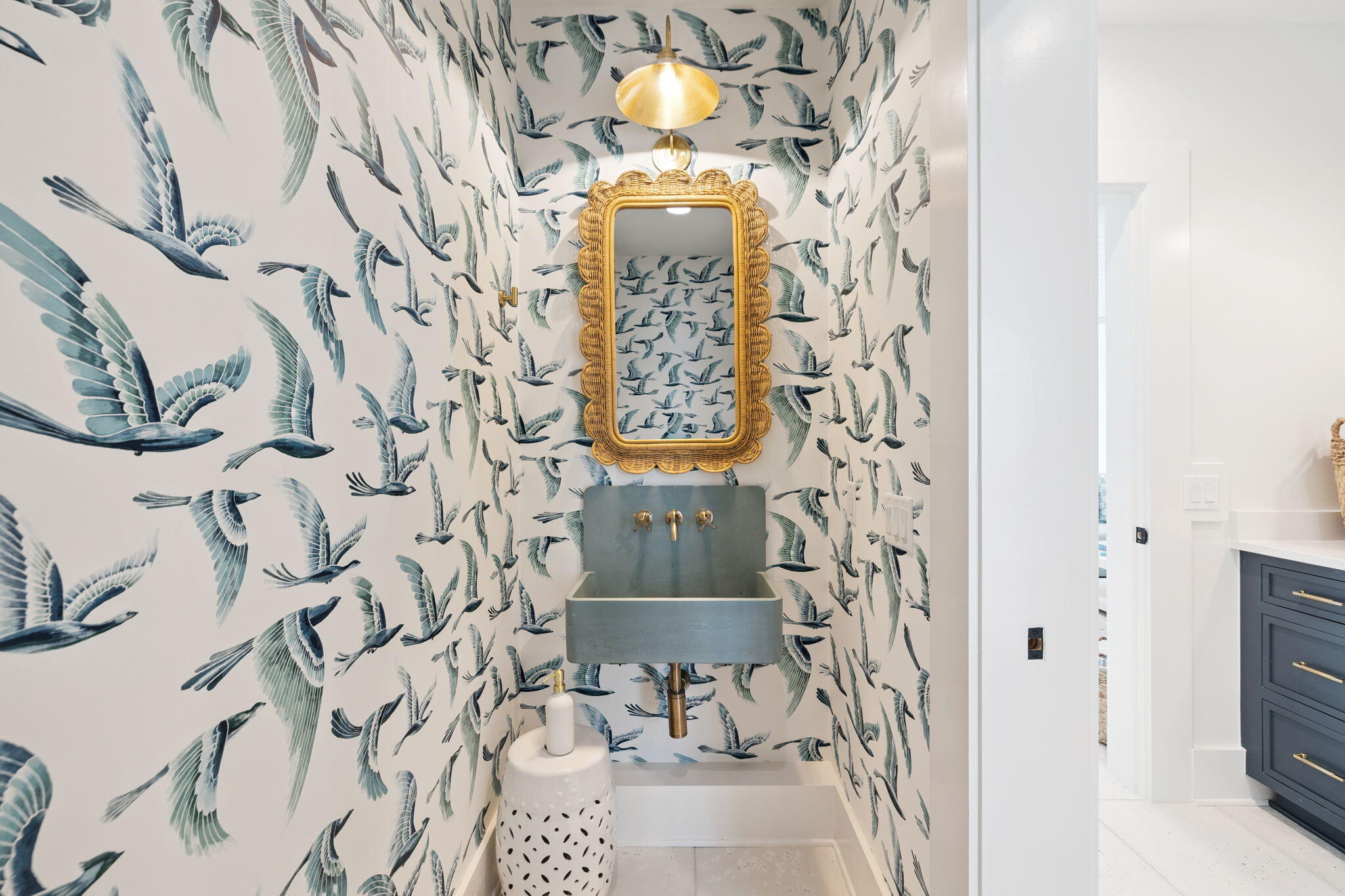 8978 East County Highway Inlet Beach, FL 32461 - Photo 25 of 118 a bathroom with a toilet and a shower curtain