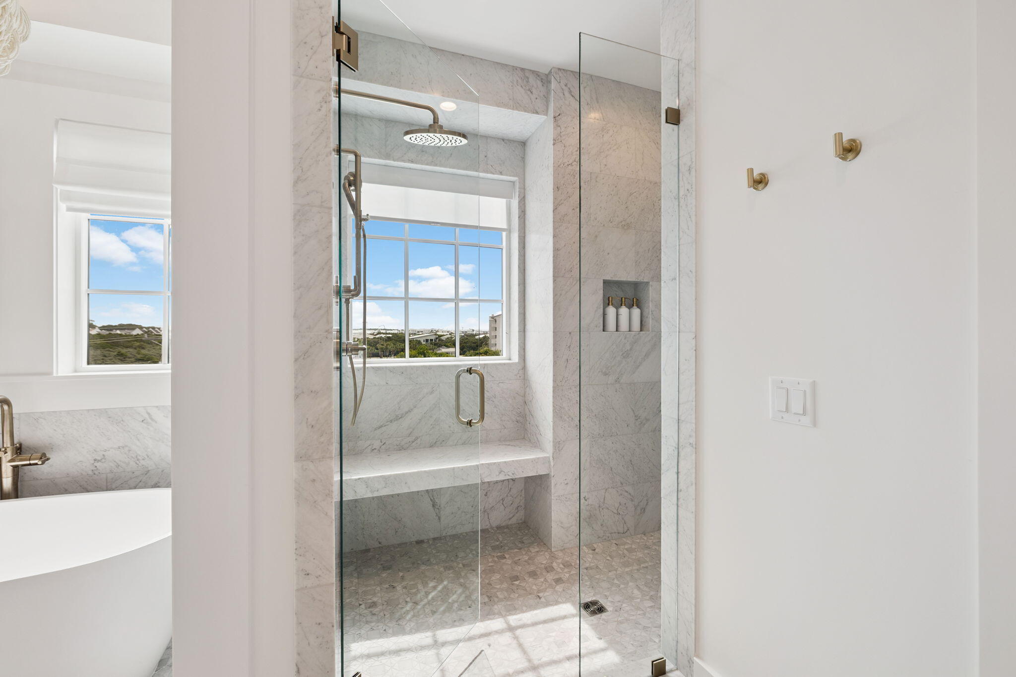 8978 East County Highway Inlet Beach, FL 32461 - Photo 94 of 118 a bathroom with a bathtub and a shower