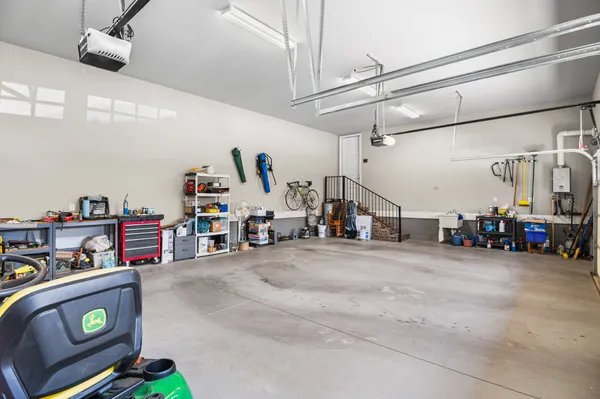 a view of the garage