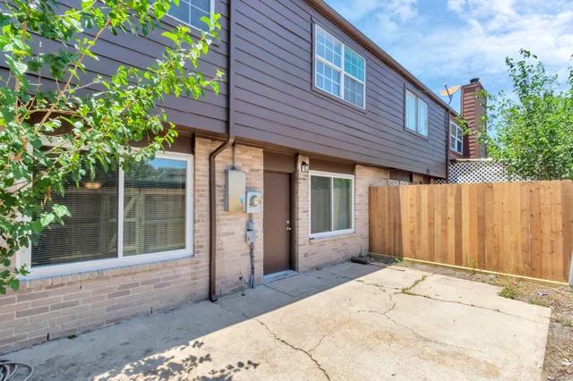 a backyard of a house