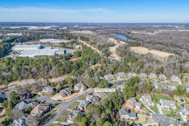 an aerial view of multiple house