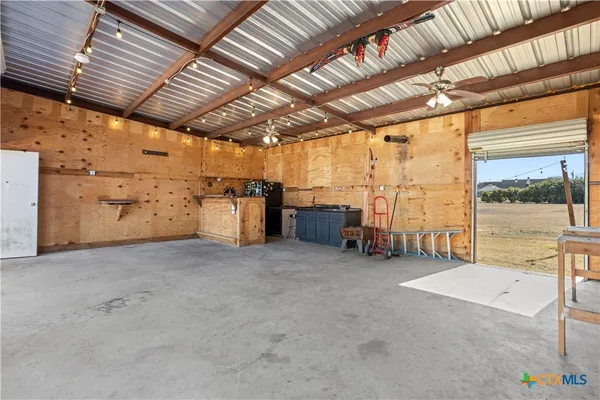 a view of a room with storage space