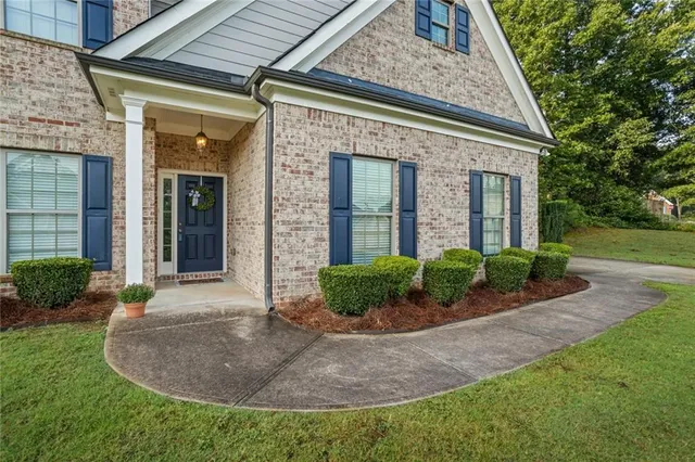 a front view of a house