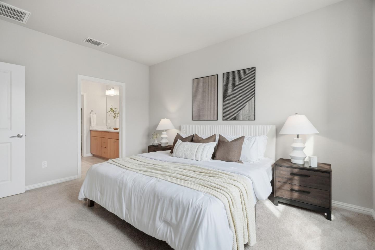 217 Orbit Way Mountain View, CA 94043 - Photo 30 of 53 a bedroom with a bed and a lamp