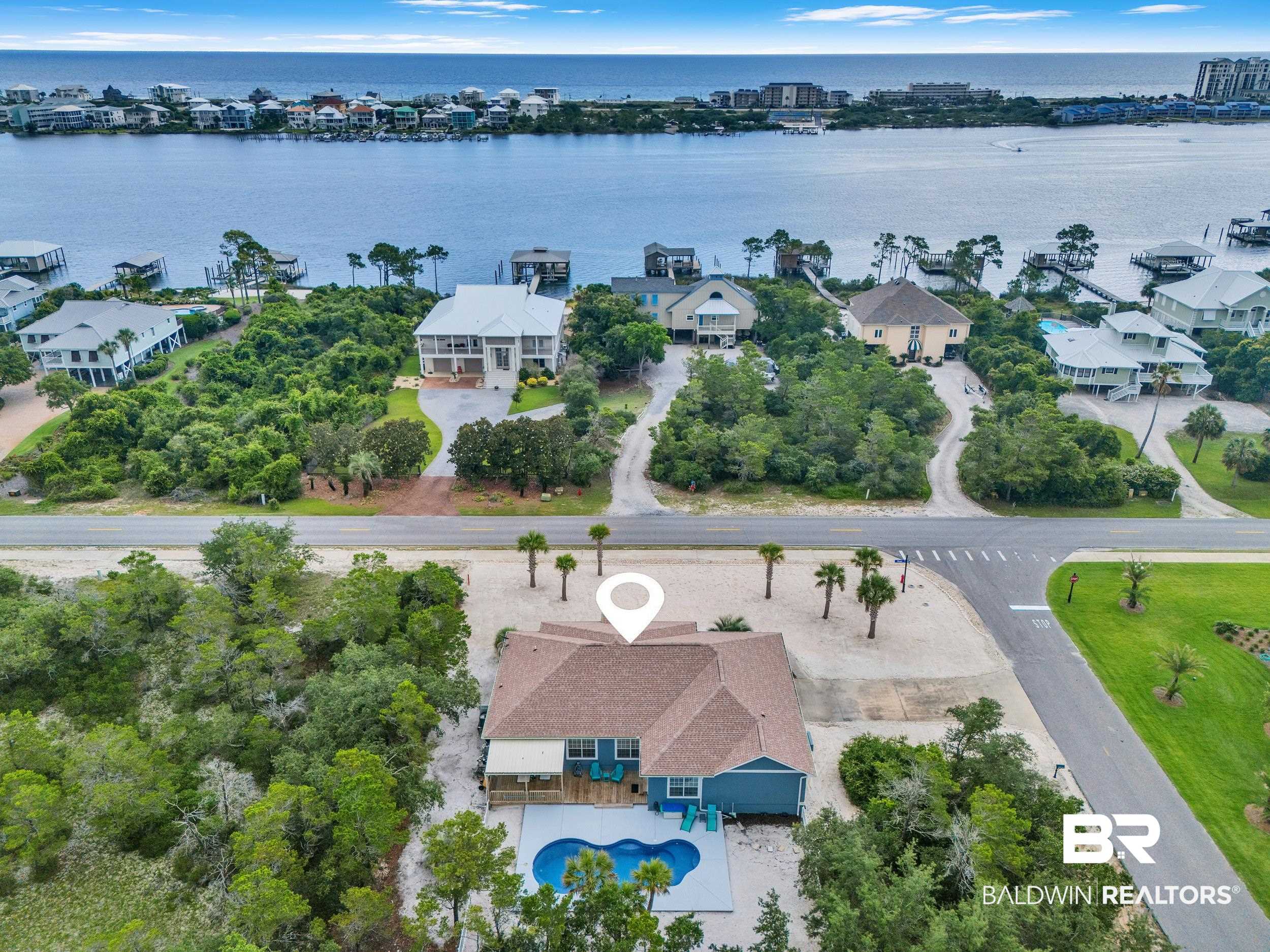 4606 Osprey Drive Orange Beach, AL 36561 - Photo 7 of 44 Drone / aerial view River Road and Old River