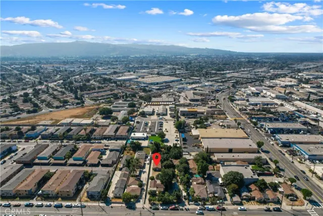 an aerial view of a city
