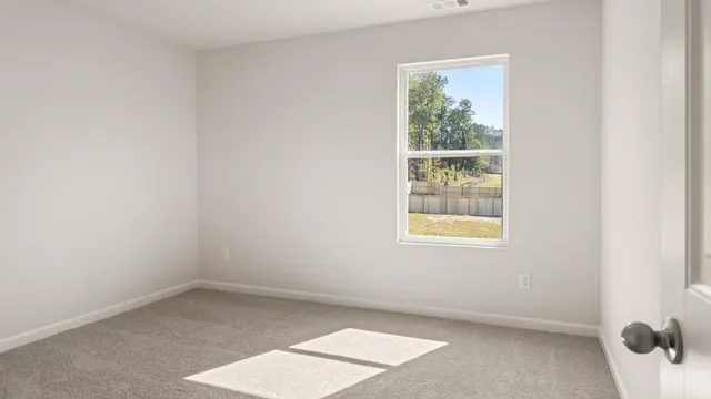 an empty room with a window