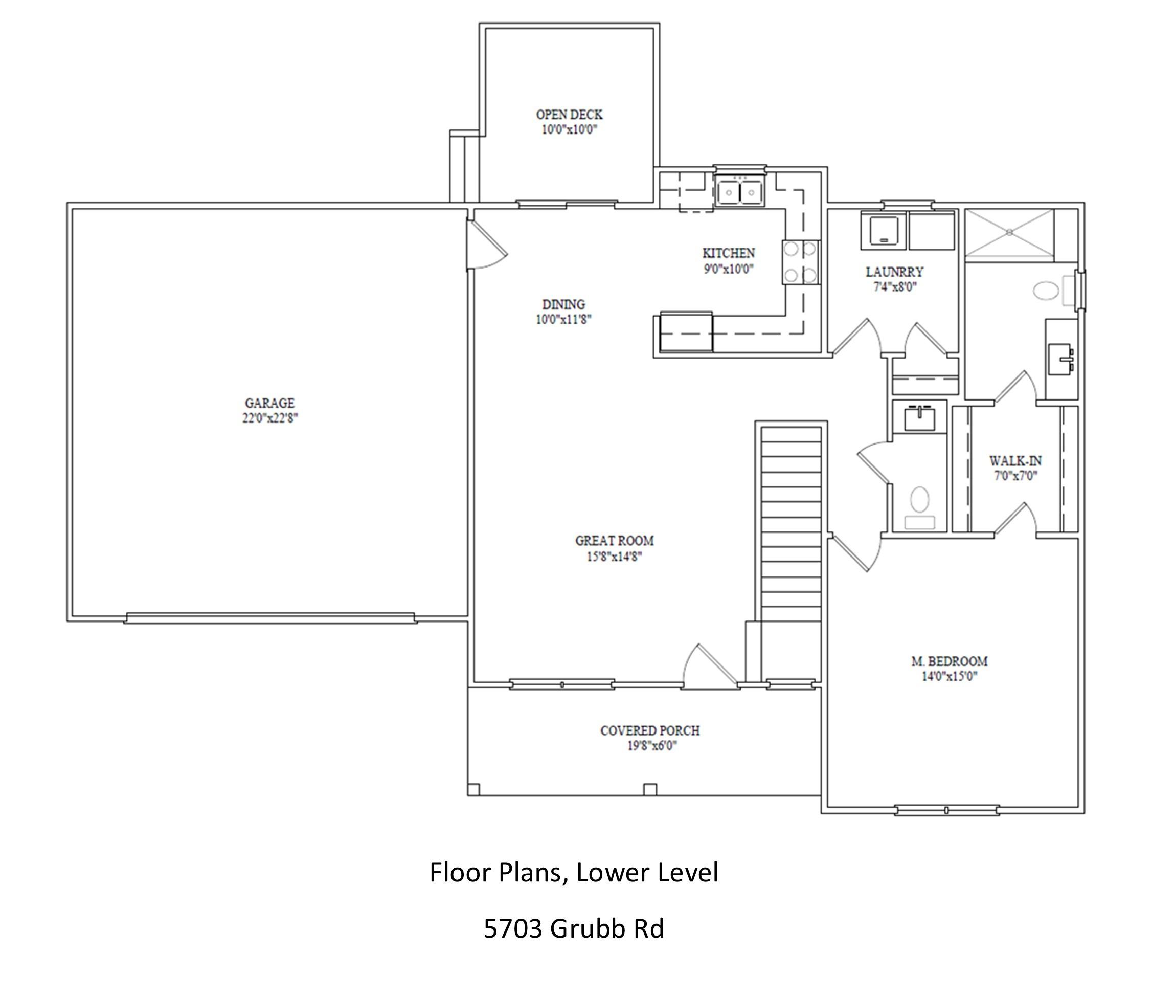 5703 Grubb Road, Unit 30 Hixson, TN 37343 - Photo 6 of 7 Floor Plans, Upper Level - 5703 Grubb Rd