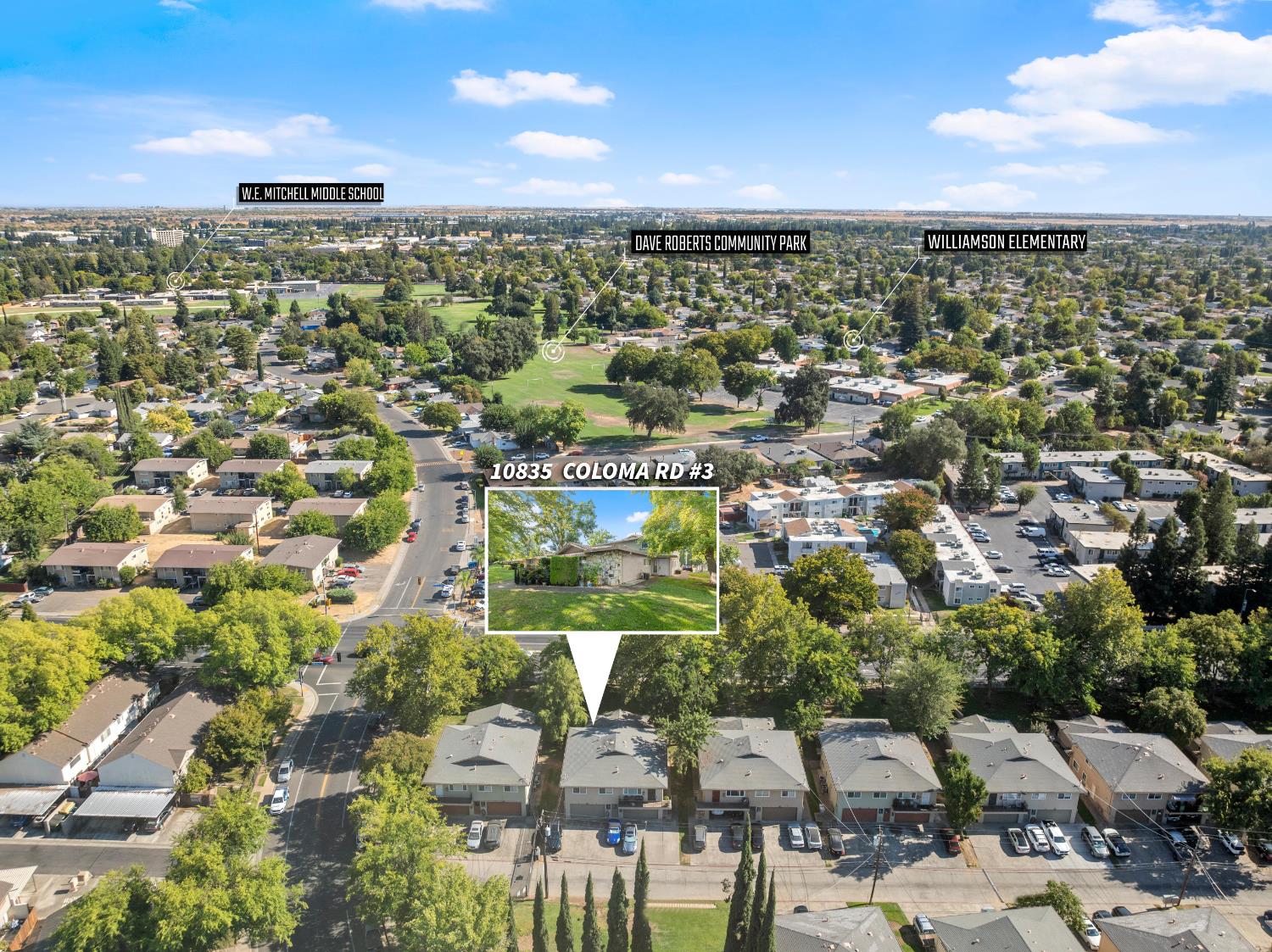 10835 Coloma Road, Unit 3 Rancho Cordova, CA 95670 - Photo 4 of 31 an aerial view of a city