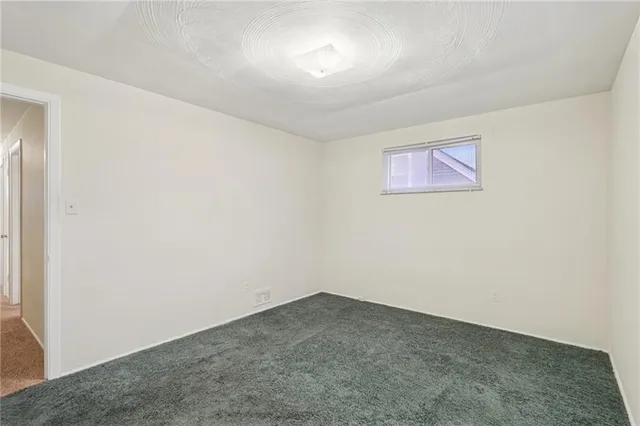 an empty room with a workbench