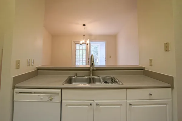 a view of a sink in a bathroom