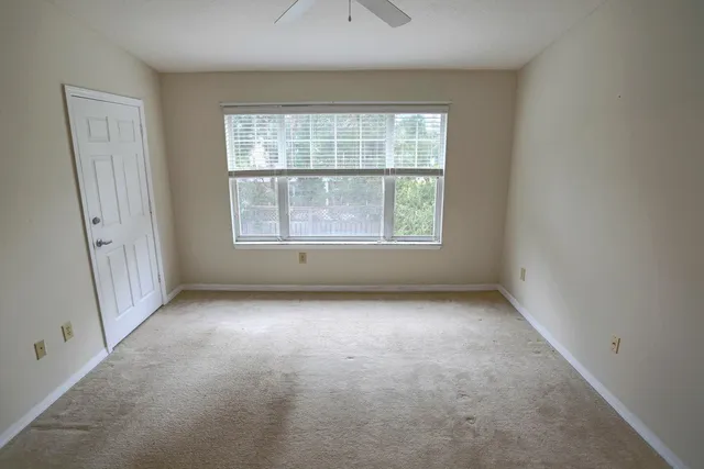 an empty room with a window