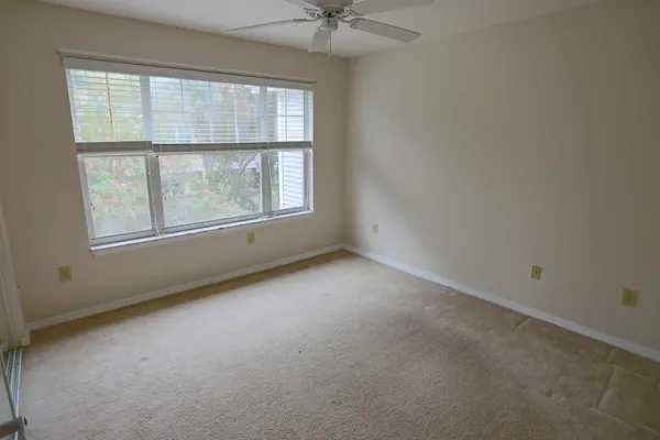 an empty room with a window