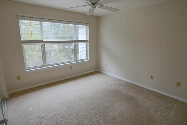 an empty room with a window