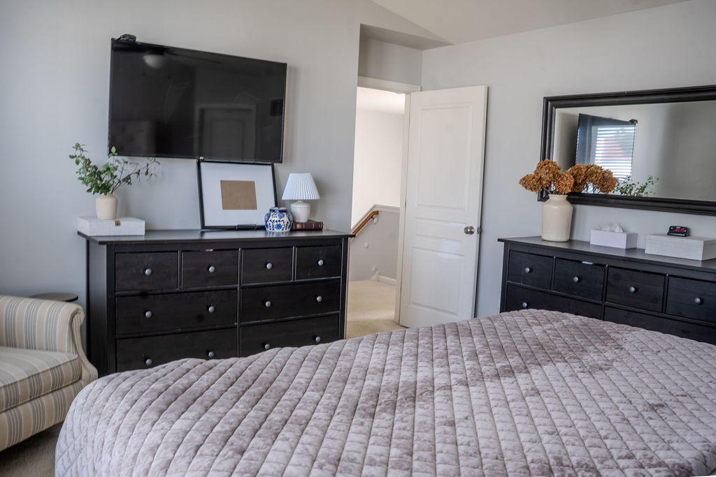 250 Tiger Street Bolingbrook, IL 60490 - Photo 21 of 36 a bedroom with a bed and a television