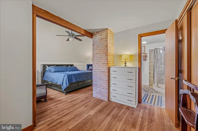 a view of a city with lush green forest