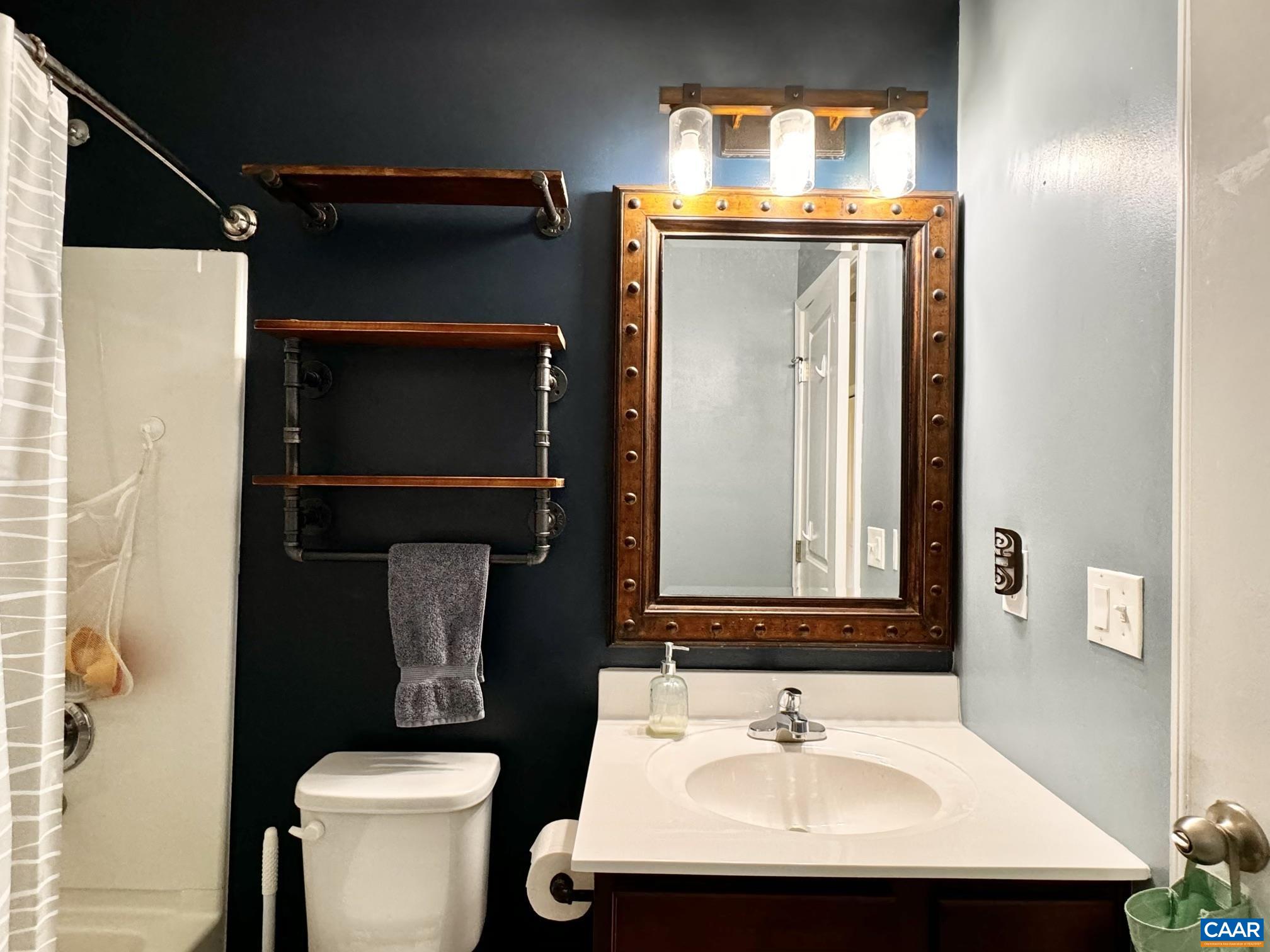 155 Richards Court Ruckersville, VA 22968 - Photo 13 of 51 a bathroom with a sink and a mirror