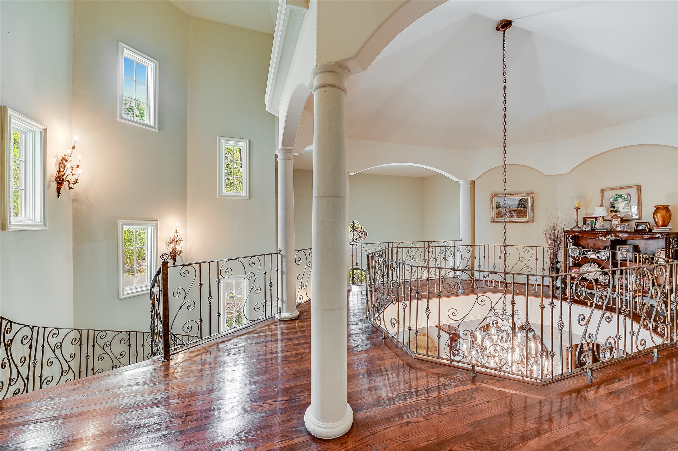 8611 Young Lane Austin, TX 78737 - Photo 20 of 40 a view of staircase with a dining table chairs