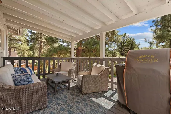 a roof deck with couch