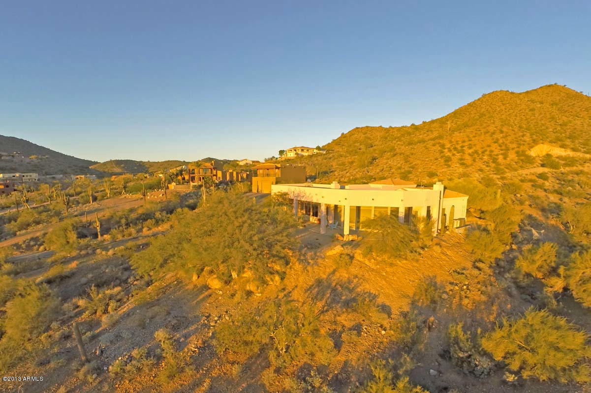 515 East Quartz Rock Road Phoenix, AZ 85085 - Photo 8 of 84 Aerial-Back Patio at Sunset