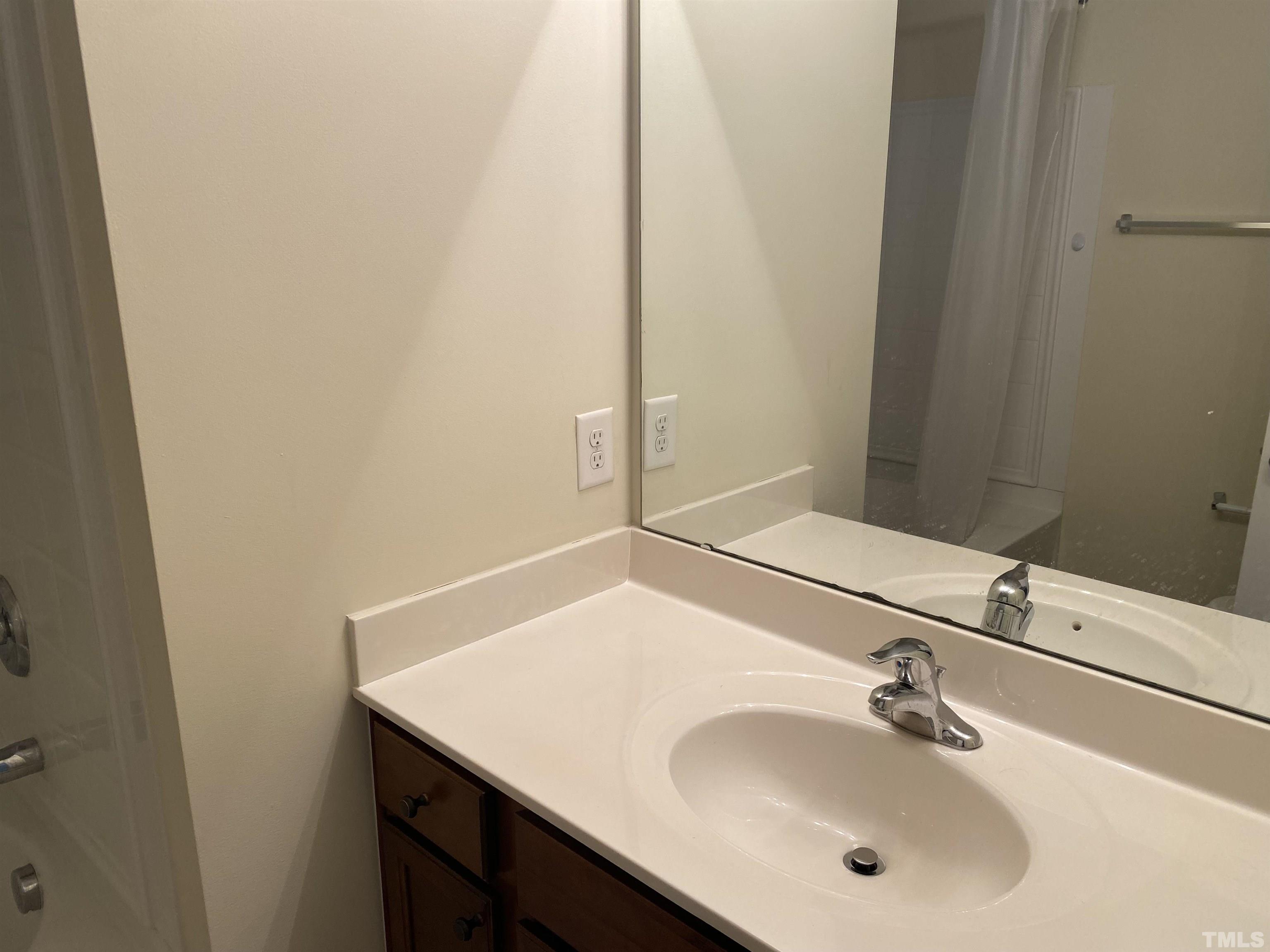 2962 Berkeley Springs Place Raleigh, NC 27616 - Photo 9 of 21 a bathroom with a sink and a mirror