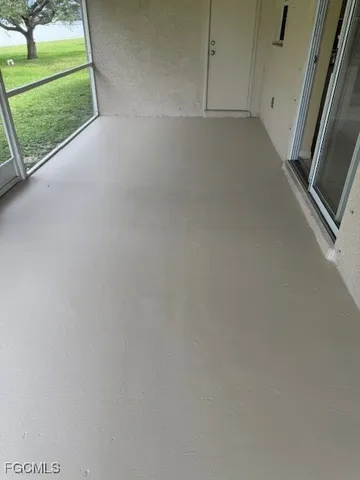 a view of a garden from kitchen