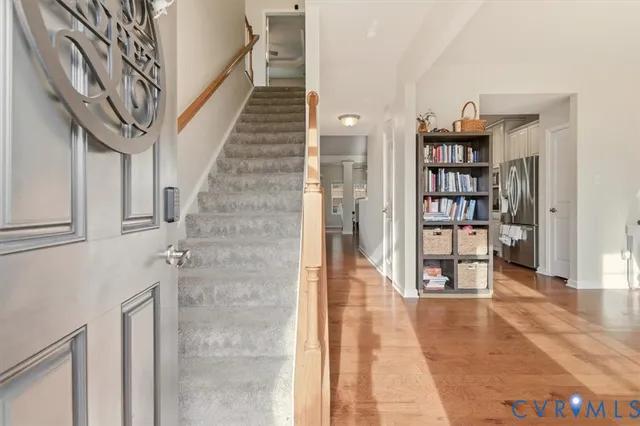 a view of front door with stairs