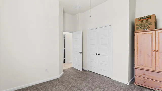 a view of a room with cabinet